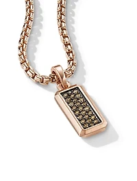Streamline® Amulet In 18k Rose Gold With Pavé Cognac Diamonds