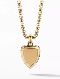 St. Michael Amulet In 18k Yellow Gold With Pavé Diamonds