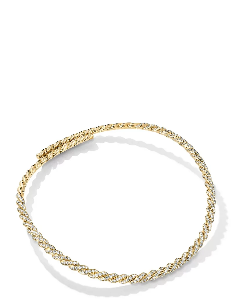 Pavéflex Necklace In 18k Yellow Gold With Diamonds
