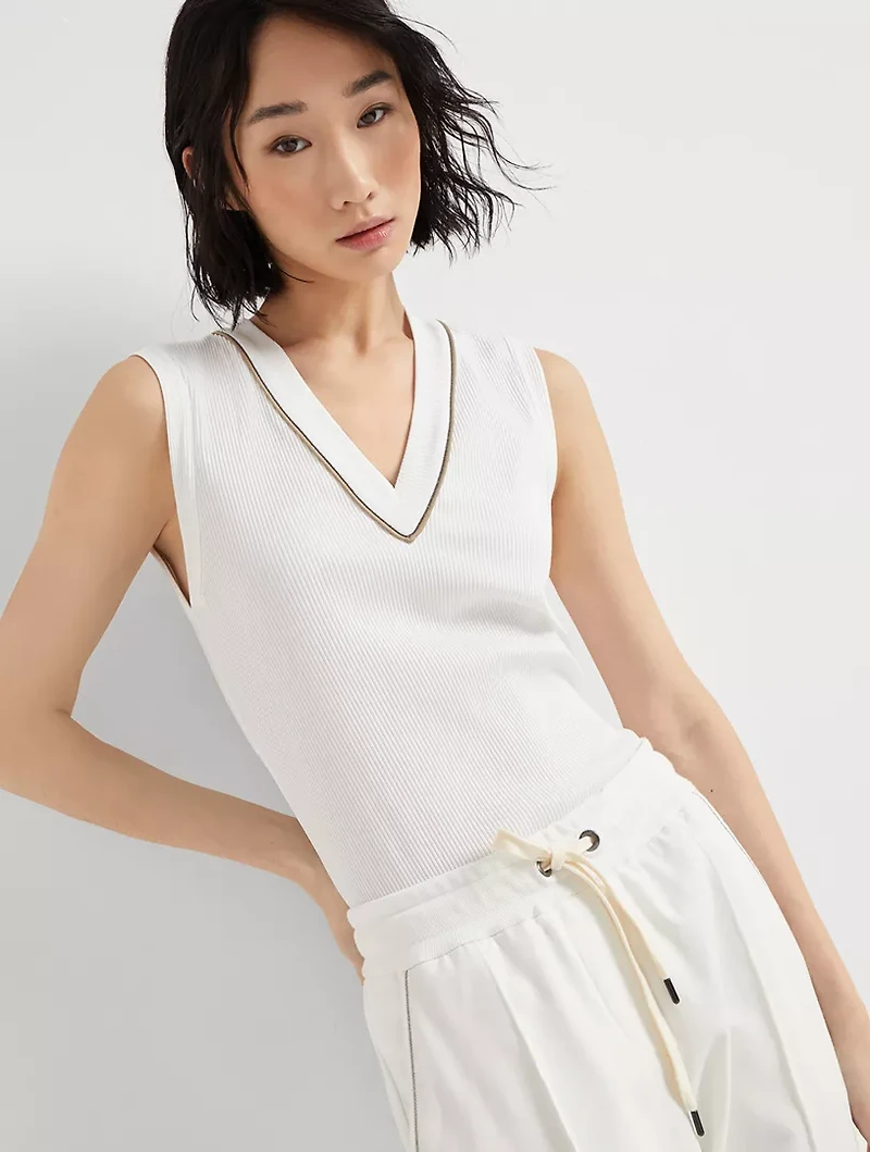 Ribbed Jersey Top