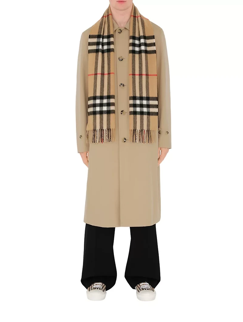Check Cashmere Scarf