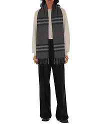 Check Cashmere Scarf