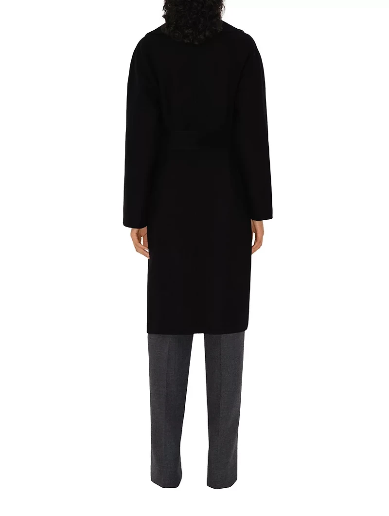 Reversible Wool Wrap Coat