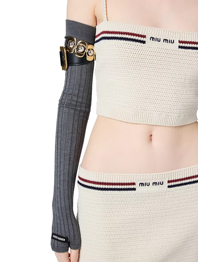Cotton Knit Miniskirt