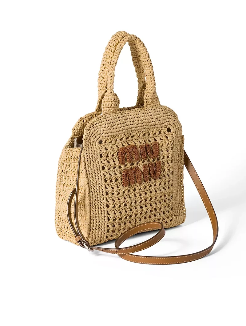 Raffia-effect Woven Tote Bag