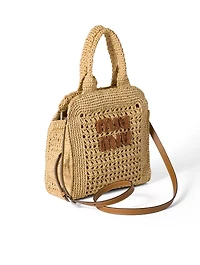 Raffia-effect Woven Tote Bag
