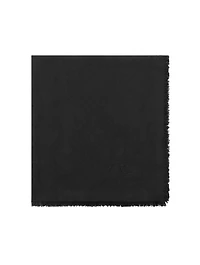 Wide Check Wool Silk Scarf