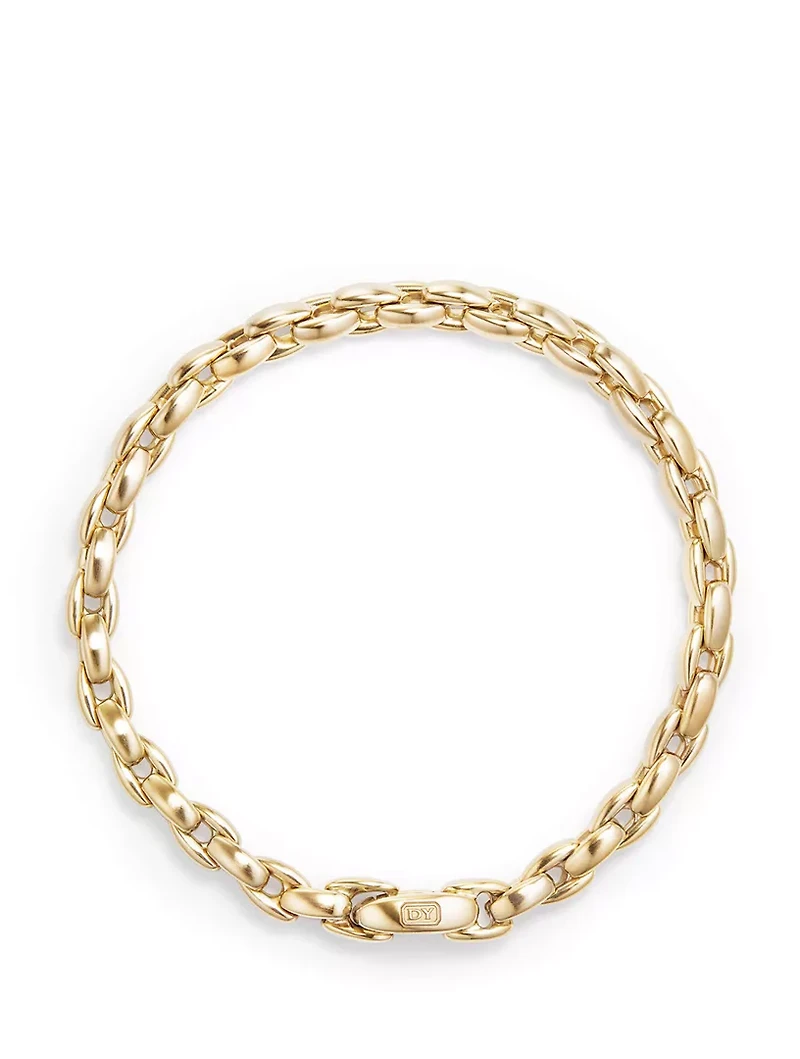 Elongated Box Chain Bracelet 18k Yellow Gold
