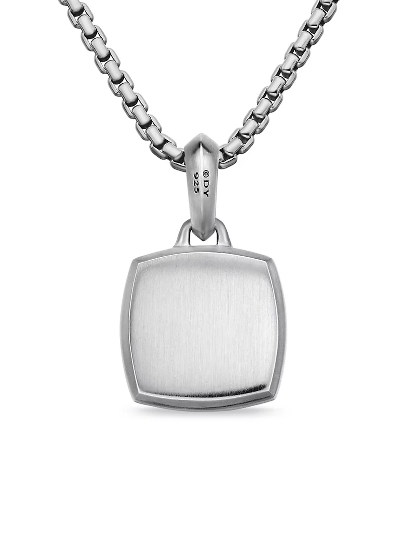 Armory® Amulet In Sterling Silver With Black Diamonds, 28.3mm