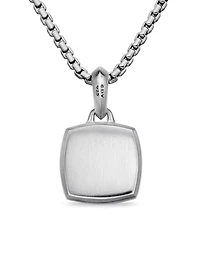 Armory® Amulet In Sterling Silver With Black Diamonds, 28.3mm