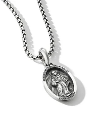 St. Francis Amulet In Sterling Silver
