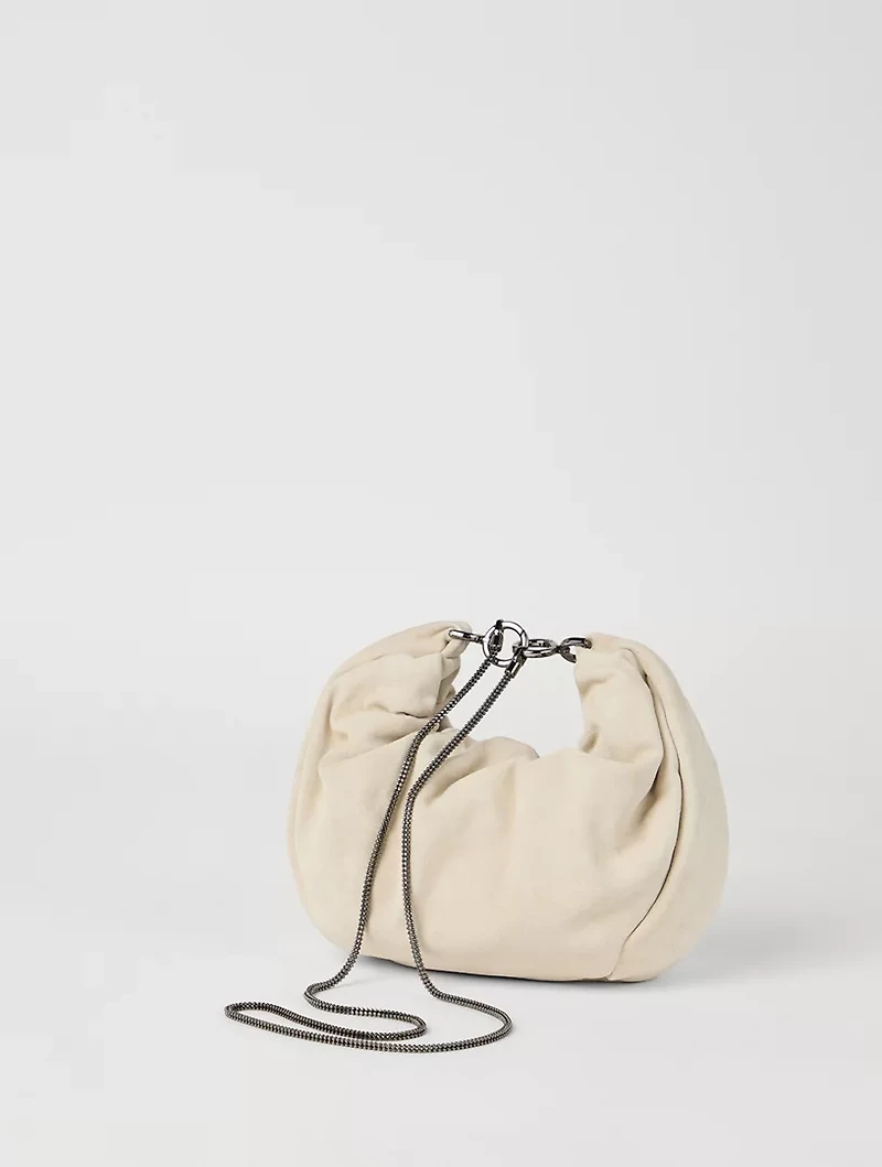 Suede Brioche Hobo Bag