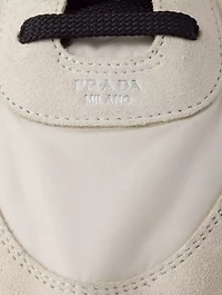 Collapse Re-nylon And Suede Sneakers