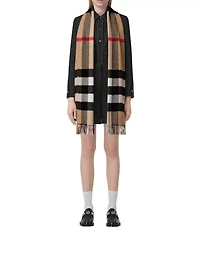 Check Cashmere Scarf