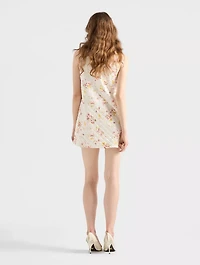 Quilted Satin Mini Dress