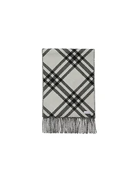 Check Cashmere Scarf