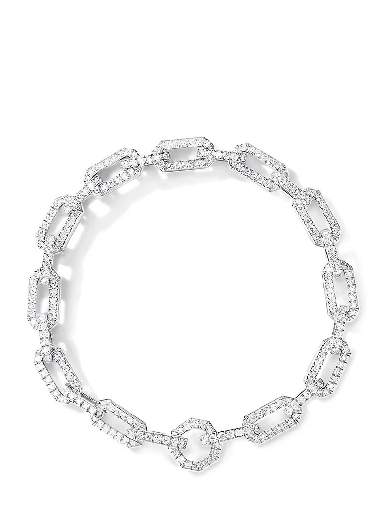 Pavé Chain Bracelet 18k White Gold With Diamonds