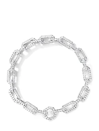 Pavé Chain Bracelet 18k White Gold With Diamonds