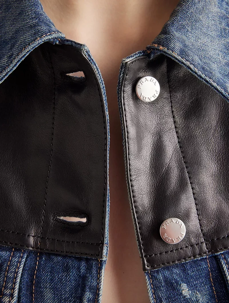 Denim And Leather Jacket