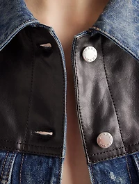 Denim And Leather Jacket