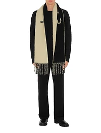 Reversible Logo Alpaca Wool Blend Scarf