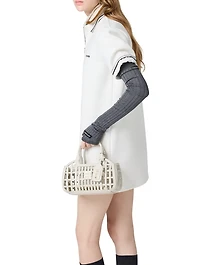 Bonded Piqué And Technical Jersey Dress