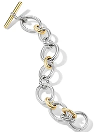 Dy Mercer™ Chain Bracelet In Sterling Silver With 18k Yellow Gold And Pavé Diamonds