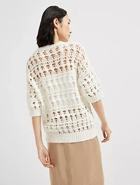 Textured Net Sweater