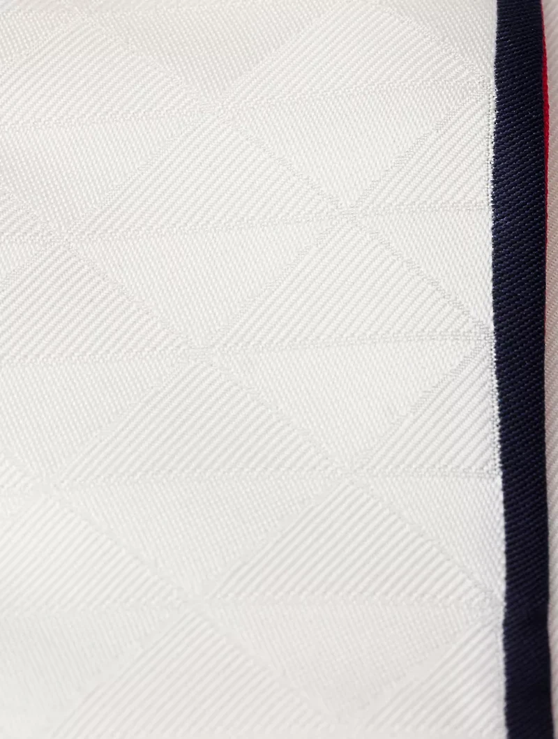 Printed Silk Twill Jacquard Skinny Scarf