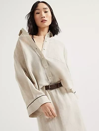 Cropped Shirt With Monili