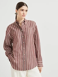 Striped Poplin Shirt