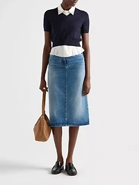 Flared Denim Skirt