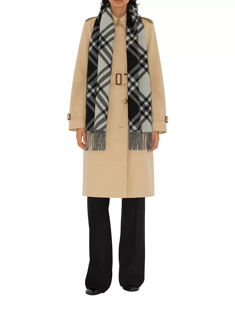 Check Cashmere Scarf