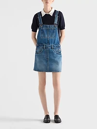 Denim Bib Overall Mini-dress