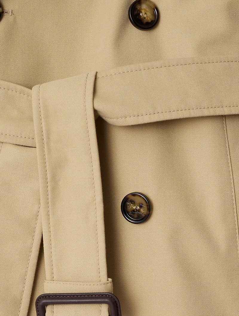 Cotton Blend Trench Jacket