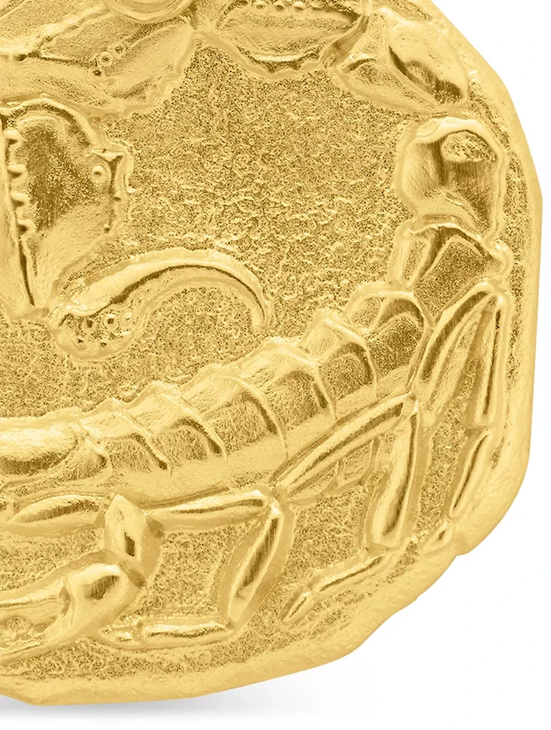 Scorpio Amulet In 18k Yellow Gold, 27mm