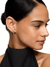 Dy Mercer® Petite Toggle Chain Stud Earrings In Sterling Silver, 38.2mm
