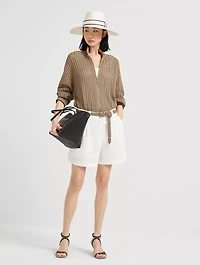 Ribbed Openwork Cardigan