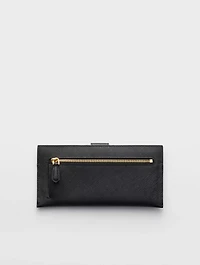 Large Saffiano And Leather Wallet
