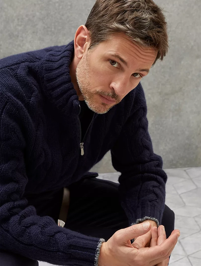 Cashmere Feather Yarn Cardigan