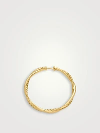 Infinity Hoop Earrings In 18k Yellow Gold With Diamonds, 42mm