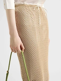 Cotton Mesh Skirt