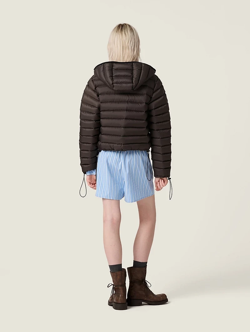 Light Pongé Down Hoodie Jacket