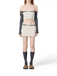 Cotton Knit Miniskirt
