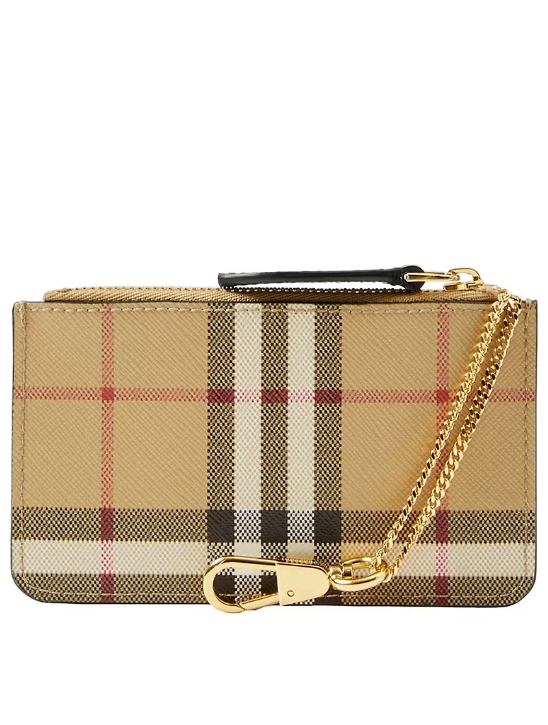 Check Strap Coin Case