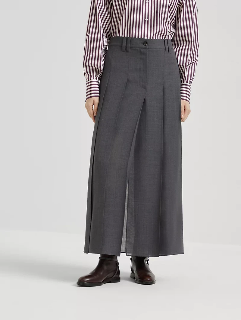 Long Pleated Skirt