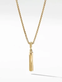Barrel Amulet In 18k Yellow Gold With Pavé Diamonds