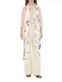 London Landmarks Wool Silk Scarf