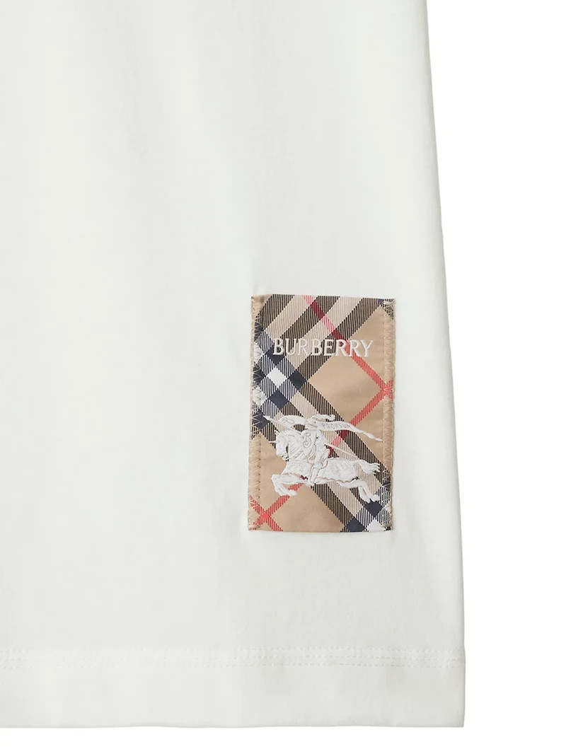 Check Label Cotton T-shirt