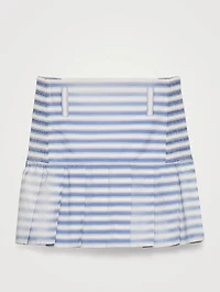 Striped Poplin Miniskirt